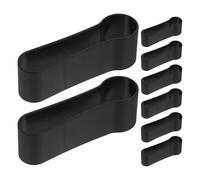 TOYANDONA 8pcs Walking Stick Secure Clip for Trekking Pole and Cane, Black Plastic Holder with Stable Support and Stylish Modern Design, for Outdoor Hiking and Traveling