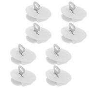 TOYANDONA 8pcs White Piggy Bank Stoppers with Lock and Key, 4cm round Plastic Replacement Saving Box Plugs for Coin Jar Money Box, Secure Piggy Bank Hole Covers and Adults