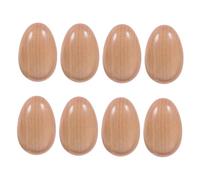 TOYANDONA 8pcs Wooden Musical Eggs Percussion Shaker Instruments for Enhance Rhythmic Skills for Preschool Activities Indoor Outdoor Use Natural Design