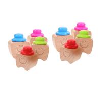 TOYANDONA 8pcs Wooden Teeth Holders Boy Girl Memorial Boxes Teeth Box Case for Boys and Girls Storage for Keeping Securely at Home As Cherished Keepsake