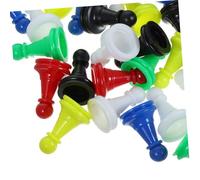 TOYANDONA 96pcs Plastic Chess Pieces for Board Games Educational Material Tabletop Game Components Random Colors for Logic and Imagination Training Random Color