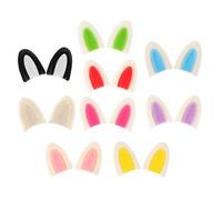 TOYANDONA 9Pairs DIY Bunny Ear Resin Charms of Easter Accessories for Sensory Hair Clips and Crafts Fun and Creative for All Ages