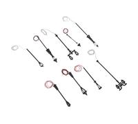 TOYANDONA 9pcs Miniature Retro Street Lights for Dollhouse Micro Landscape Compact Model Lamps with Bright LED Illumination Versatile Vintage Style Pathway Accessories for Fairy Garden and