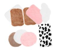 TOYANDONA 9Pcs Miniature Rugs for Doll House Accessories DIY Mini Carpet Floor Mats with Delicate Colors Safe Non-fading Mini House Decor for Pretend Play and Educational Use Random Color