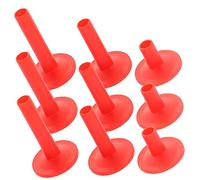 TOYANDONA 9pcs Red Drum Cymbal Sleeves Set with 6.2cm, 5cm, and 2.8cm Heights Plastic Sleeves for Drum Kit Accessories and Cymbal Support Stands Replacement in Music Percussion Equipment
