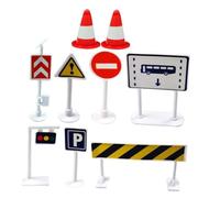 TOYANDONA 9Pcs Simulation Traffic Sign for Educational for Traffic Scene Play Develop Motor Skills and Safety Awareness Road Signs for Imaginative Learning