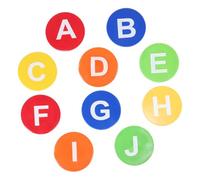 TOYANDONA 9PCS Soccer Training Alphabet Discs Durable Markers for Enhanced Agility Easy Identification Improved Training Efficiency for Family Games and Sports Activities