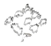 TOYANDONA 9pcs Stainless Steel Ocean Animal Biscuit Molds Cookie Cutters for Baking and Egg Frying Reusable Party Cookie Molds with Whale Shark Crab Penguin Shapes Easy to Clean and Use
