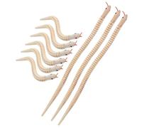 TOYANDONA 9pcs Wooden Jointed Flexible Snake for DIY Painting and Arts Crafts Unfinished Natural Wood Snakes Safe Smooth Edges Creative Birthday Party Favors