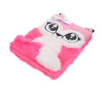 TOYANDONA A5 Plush Fox Notebook with Bowknot Cover, Sequin Journal Book for Students, Daily Planning Agenda Notepad for School and Office Use