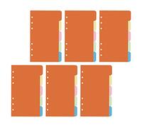 TOYANDONA A6 Binder Dividers, 5 Dividers Pack of 6 Sets (30 Dividers Total) Paper Divider Page Cards A6 Paper Page Dividers for 6- Holes Ring Binders Notebooks