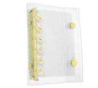 TOYANDONA A7 Mini Buckled Loose-leaf Notebook Portable 6-ring Binder Planner with Detachable Refill Paper Milk Yellow for Students and Daily Journaling