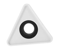 TOYANDONA Abs Triangular Microphone Station Logo Flag White, Interview Mic Logo Flag Station for Broadcast and Reporting