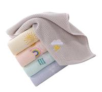 TOYANDONA Absorbent Children Washcloth Cotton Towel 5 Pcs Lightweight Comfortable Hand Towels for Travel Use 50X25Cm
