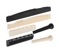 TOYANDONA Acoustic Guitar Bridge Saddle and Set Complete Guitar Repair Kit with Pin Puller and Storage Box for Easy Maintenance and Care