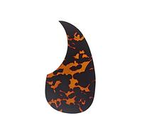 TOYANDONA Acoustic Guitar Self-Adhesive Comma Shape Tortoise Shell Sunset Colour Protector for Folk and Bass Guitars Easy to Install 1 Piece Scratch Protection Plate