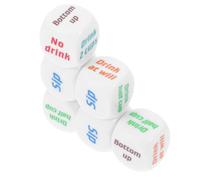TOYANDONA Acrylic Drinking Dice Game 6Pcs English Six-Sided Dice for Bar and Ktv Entertainment Adults Party Fun