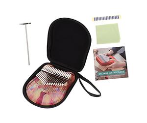 TOYANDONA Acrylic Kalimba Note Keys Thumb Piano for Beginners Lovely Cat Pattern Design Portable Hand Piano for Music Learning
