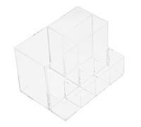 TOYANDONA Acrylic Makeup Brush Storage Container with Multi-compartment Design, Vanity Brush Box That Keeps Your Stuff from Dirt and Water, Easy to Carry, for Bedroom and Dresser