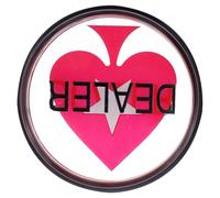 TOYANDONA Acrylic Poker Dealer Button Double-sided Small Dealer Puck for Poker Games Game Counting Chip Token for Gambling and Math Learning Smooth Surface Professional Tournament Accessory
