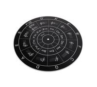 TOYANDONA Acrylic Turntable Mat with Circle of Fifths Tone Mark Pattern - Anti-static Vinyl Record Player Slipmat Pad for Dj Parties and Vinyl Playback