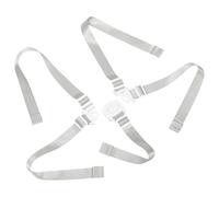 TOYANDONA Adjustable 5-Point Safety Harness Belt for Infant High Chair and Stroller, White Nylon Baby Safety Strap with Universal Compatibility and Comfortable Fit