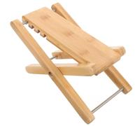 TOYANDONA Adjustable Bamboo Wooden Classical Guitar Footstool with 4 Height Levels Solid Natural Bamboo Guitar Foot Rest Stool and Performance in Adults