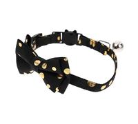 TOYANDONA Adjustable Black Double Bowknot Cat Collar with Detachable Safety Buckle Comfortable Pet Ornament for Daily Wear and Holiday Parties Stylish Kitten Accessory for Christmas