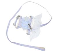 TOYANDONA Adjustable Cat Chest Back Harness Leash with Soft Polyester Material and Tulle Flower Decor, Comfort-focused Fit for Cats and Kittens 3.5-6kg, for Long Walks and Playful Adventures
