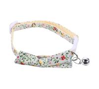 TOYANDONA Adjustable Cat Collar with Bow Tie and Bell Cute Floral Design Comfortable and Breathable for Daily Wear for Holidays and Parties Safety Buckle for Easy Use