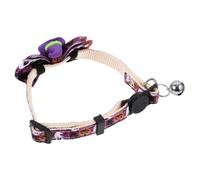 TOYANDONA Adjustable Decorative Pet Collar for Kitten and Dog with Halloween Themed Pattern, Polyester Material, 18-32cm Neck Size, for Outdoor Festival Use