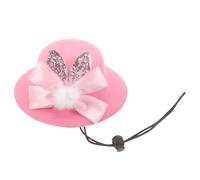 TOYANDONA Adjustable Easter Bunny Ear Hat for Pets Pink Cloth Bowknot Multi-function Puppy Hat Easy to Take on Or for Festivals and Pet's Dressing