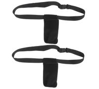 TOYANDONA Adjustable Essential Oil Waist Bag with 2pcs Bottle Storage Pouch, Black Masseur Organizer for Salon Use, Portable Lotion Carrying Waist Pack for Therapists