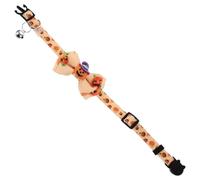 TOYANDONA Adjustable Halloween Bow Collar for Small Animals and Long-haired Cats, Polyester Pet Fashion Accessory with Pumpkin and Ghost Pattern, for Outdoor Places and Parties