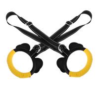 TOYANDONA Adjustable Heavy Duty Gymnastic Rings with Non-slip Metal Handles and Nylon Straps for Workout Equipment Home Fitness Pull-up Training and Strength Building