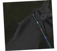 TOYANDONA Adjustable LED Horse Breastplate with PU Strap for Riding Safety High Pull Force Flashing Collar with Hook Five Colors and Three Light Modes for Night Visibility