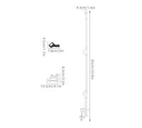 TOYANDONA Adjustable Metal Microphone Boom Arm Stand with 360° Rotation, White Desktop Mic Stand with Plastic Base and Clip, Suitable for Studio Recording, Podcast, Gaming, and Radio Use