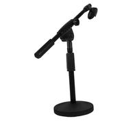 TOYANDONA Adjustable Microphone Stand Telescopic Tabletop Mic Holder for Home Studio Use Secure Grip Design