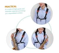 TOYANDONA Adjustable Nylon Saxophone Harness Strap for Alto Tenor Saxophones Durable Shoulder Chest Strap with Weight Dispersing Design Lightweight and Portable for Outdoor Use