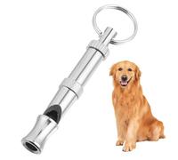 TOYANDONA Adjustable Ultrasonic Dog Trainer Whistle with Key Ring Loop Nickel Plated Brass Silver Pet Whistle for Dog Training and Barking Control
