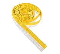 TOYANDONA Adjustable White Yellow Judo Belt for Martial Arts Training Soft Comfortable Karate Taekwondo Hapkido Grading Belt Suitable for Women and Men