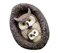TOYANDONA Adorable Resin Owl Statue Garden Ornament for Outdoor Tree Decor Animal Garden Supplies Compact Owl Figure