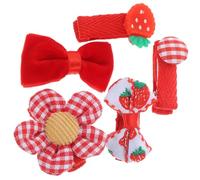 TOYANDONA Adorable Strawberry Hair Clips, Plastic and Metal Material 5pcs Easy to Put and Remove, for Daily Hair Decoration and Masquerade