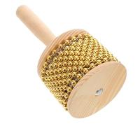 TOYANDONA African Cabasa Wooden Shaker Instrument Creative Musical with Metal Beads for Unique Exotic Sounds for Jazz and World Music Performances