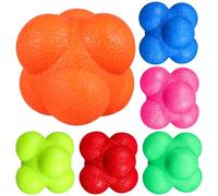 TOYANDONA Agility 1.57 Inch Six-Sided Bounce Ball for Reflex Training Hand-Eye Coordination Exercise Fitness Sports Workout Set of 6