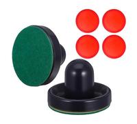 TOYANDONA Air Hockey Pushers and Pucks Set, 8Pcs Light Weight Portable Air Hockey Replacement Pucks and Slider Pusher for Game Tables, Dark blue (2Navy pushers+ 2lints+ 4Pucks)