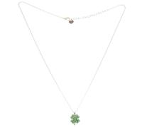 TOYANDONA All-match Four-leaf Clover Necklace with Natural Opal Pendant for Boys Sturdy Copper Jewelry Gift for Festival Parties and Everyday Wear