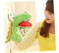 TOYANDONA Alligator Hand Puppet Ultra-soft Interactive Storytelling Glove for Adults Role- Fun Stage Theater Teaching