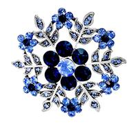 TOYANDONA Alloy Blue Snowflake Brooch Vintage Hollow Fashion Corsage Pin Decorative Badge for Women’s Clothing Accessories