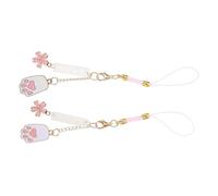 TOYANDONA Alloy Hanging Decor Mobile Phone Pendant Cat Paw 2pcs for Phone | Lightweight Lanyard Compatibility, Fixing Rope End Detail, for USB Flash Drives, Mp3 and DIY Cases